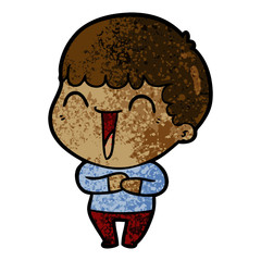 cartoon happy man