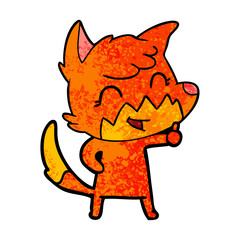 happy cartoon fox