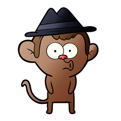 cartoon hooting monkey