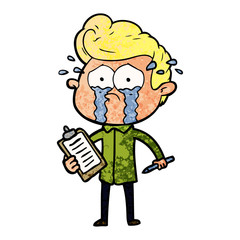 cartoon crying man
