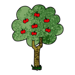 cartoon apple tree