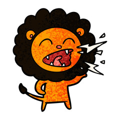 cartoon roaring lion