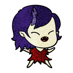 cartoon laughing vampire girl