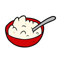 cartoon bowl of porridge