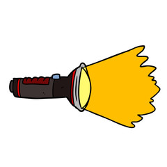 cartoon electric torch shining