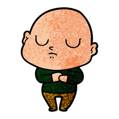 cartoon bald man