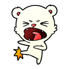 angry polar bear cartoon