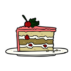 cartoon tasty dessert;cake