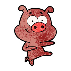 cartoon pig pointing