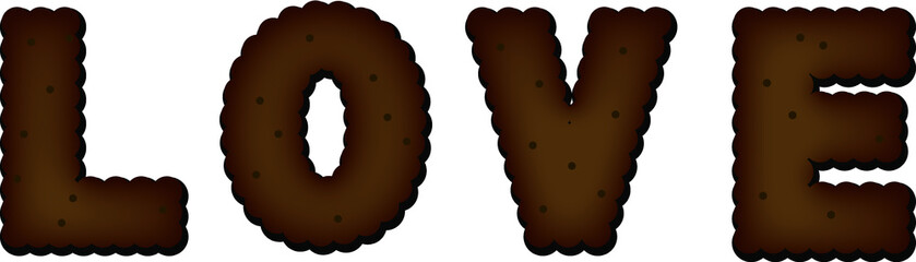 LOVEクッキー　チョコ
