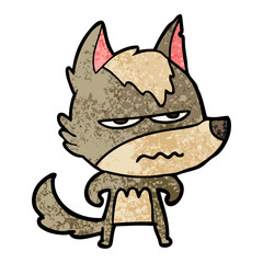 cartoon annoyed wolf