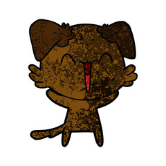 happy little dog cartoon