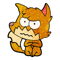 cartoon annoyed fox