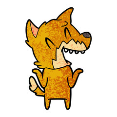 laughing fox cartoon