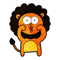 happy cartoon lion
