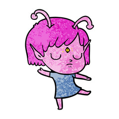 cartoon alien girl