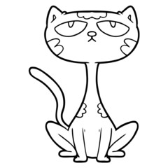 cartoon black cat