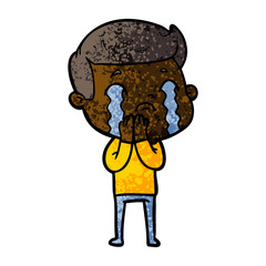 cartoon man crying