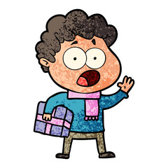 cartoon man gasping in surprise