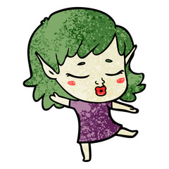 pretty cartoon elf girl