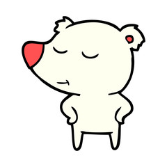 happy polar bear cartoon