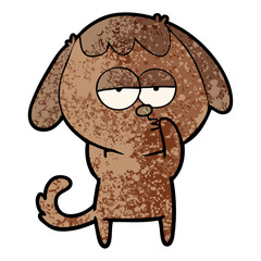 cartoon tired dog