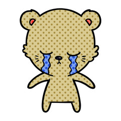 crying bear cartoon character