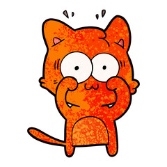 cartoon surprised cat