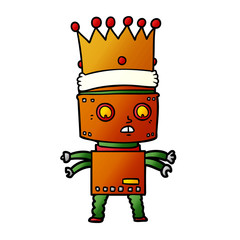 cartoon robot king