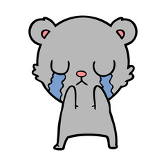 crying bear cartoon character