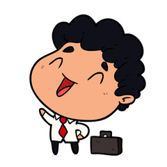 Obraz premium cute cartoon businessman