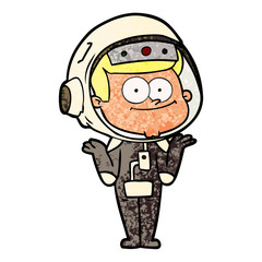 happy astronaut cartoon