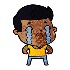 cartoon man crying