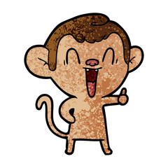 cartoon laughing monkey
