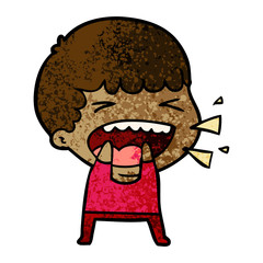 Obraz premium cartoon laughing man