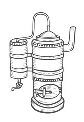 Distillation apparatus sketch