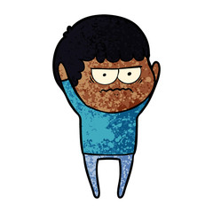 cartoon annoyed man