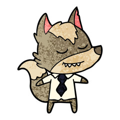 friendly cartoon boss wolf