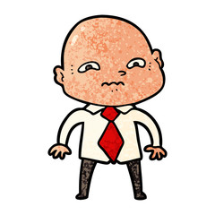 cartoon nervous man