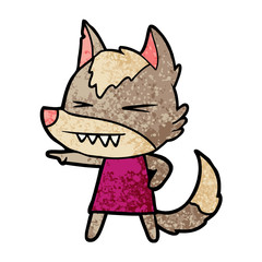 angry wolf cartoon