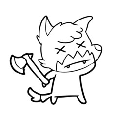 cartoon dead fox