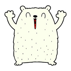 happy polar bear cartoon