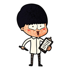 cartoon happy boy
