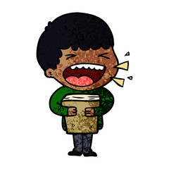 cartoon laughing man