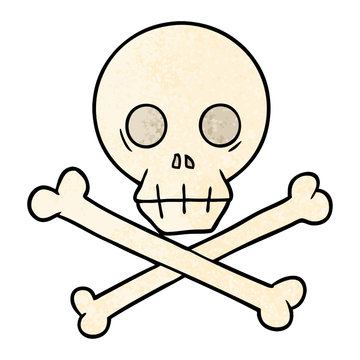 cartoon skull and crossbones