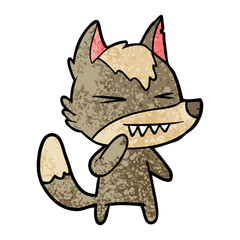 angry wolf cartoon