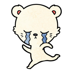 sad little polar bear cartoon