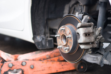 Dish brake of vehicle