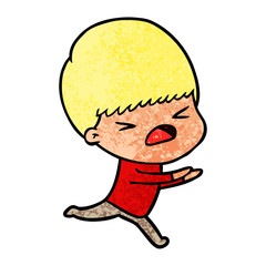 cartoon stressed man