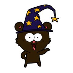 laughing wizard teddy  bear cartoon